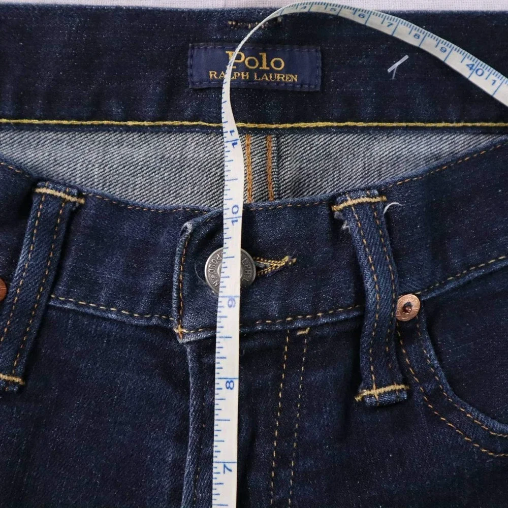 Polo Ralph Lauren Men Jeans Dark Wash Straight Leg Denim Pants Size 30x30 - Picture 5 of 7